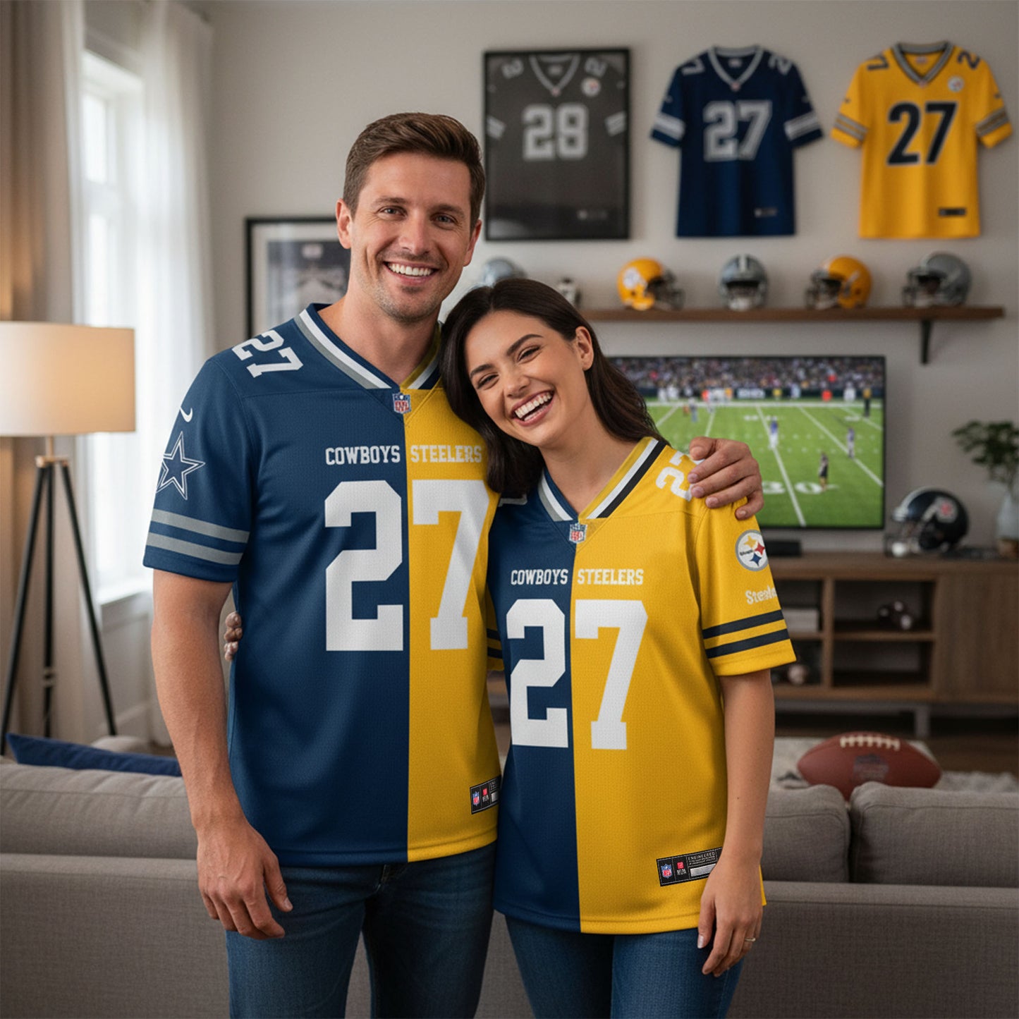 House Divided Vneck Football Jersey Custom Any Teams, Custom Name, Number And Team, House Divided Football Gift ETRG-08253279