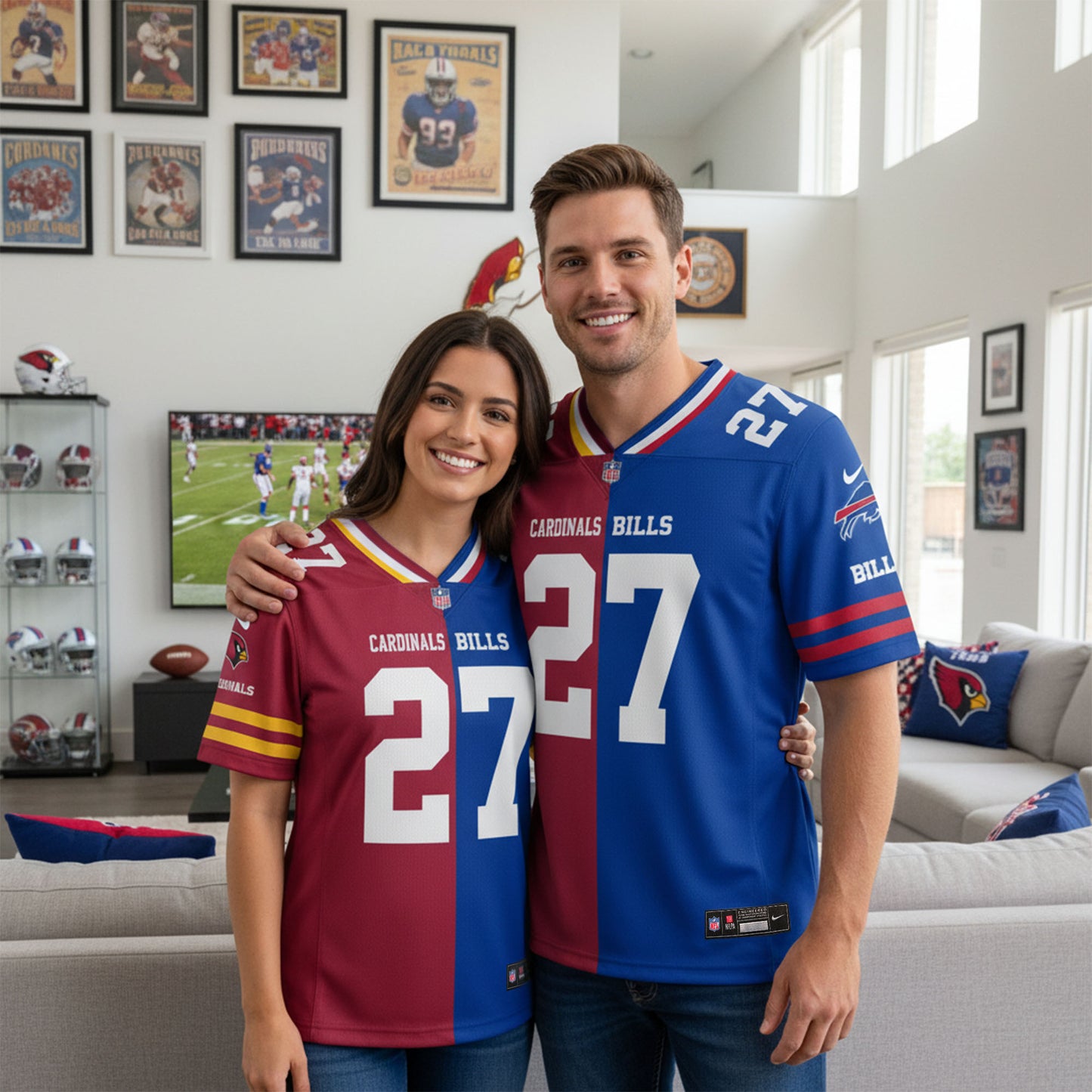 House Divided Vneck Football Jersey Custom Any Teams, Custom Name, Number And Team, House Divided Football Gift ETRG-08253279