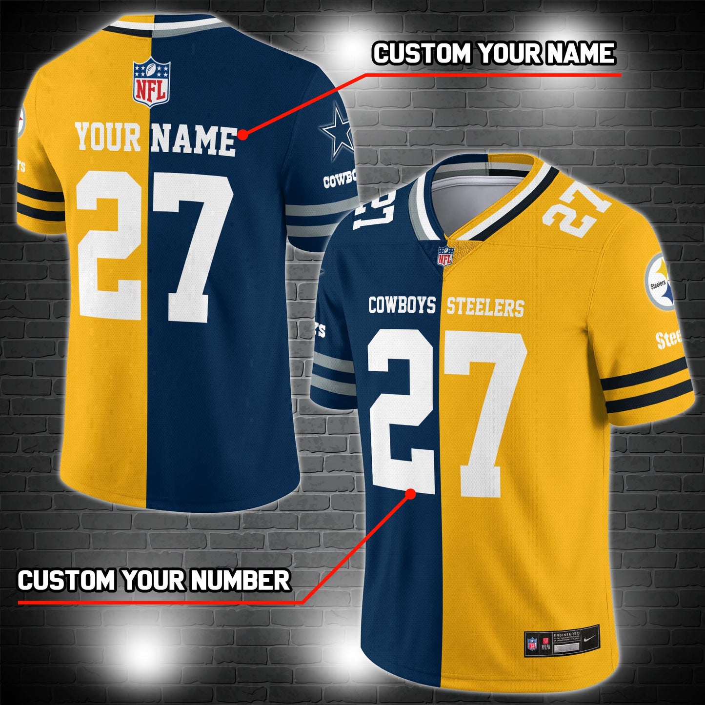 House Divided Vneck Football Jersey Custom Any Teams, Custom Name, Number And Team, House Divided Football Gift ETRG-08253279