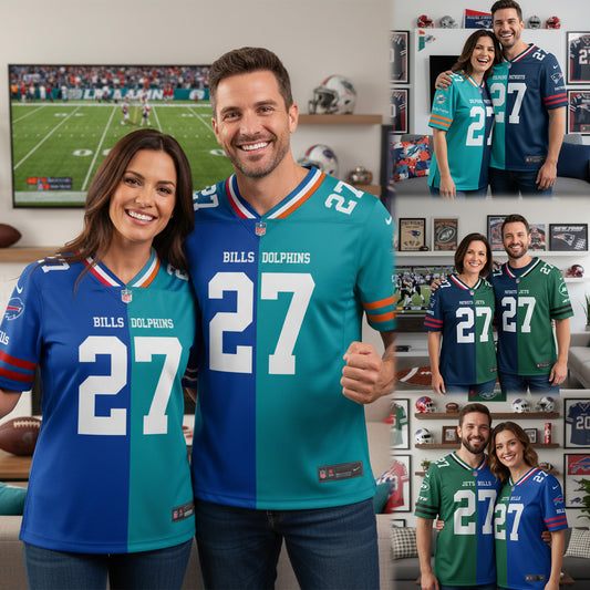 Buffalo Bills House Divided Vneck Football Jersey Custom Name, Number And Team, Sport Gifts ETRG-09263685