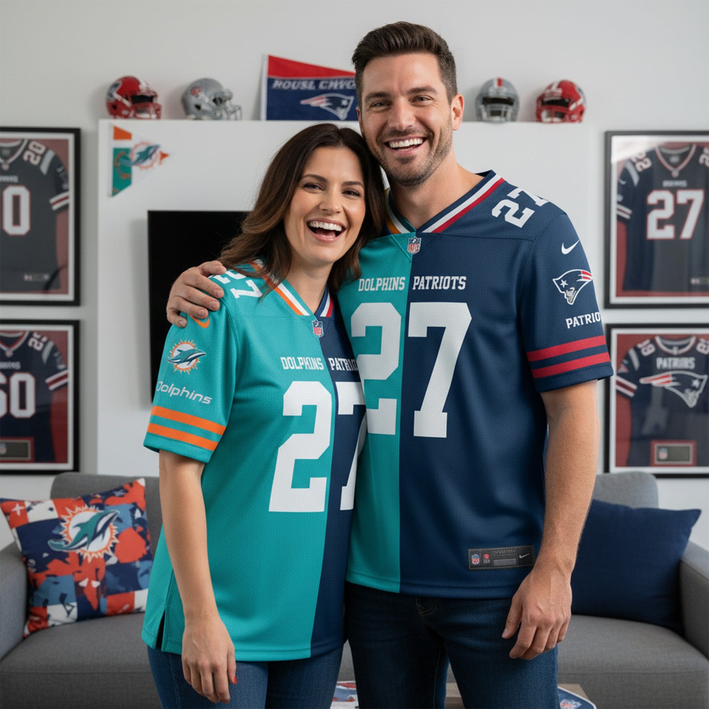 Buffalo Bills House Divided Vneck Football Jersey Custom Name, Number And Team, Sport Gifts ETRG-09263685