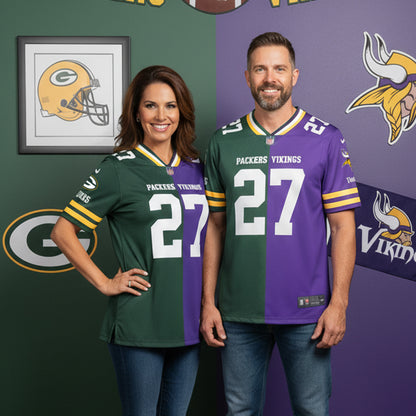 Green Bay Packers House Divided Vneck Football Jersey Custom Name, Number And Team, Sport Jerseys, Sport Gifts ETRG-09293713