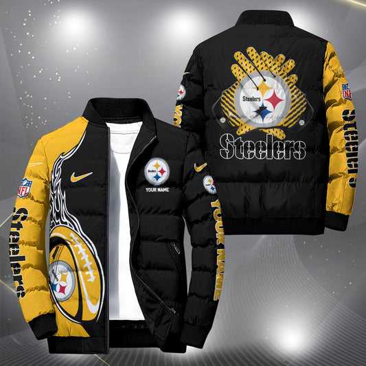 Pittsburgh Steelers Puffer Jacket Custom Name, Sport Gifts, Gift For Fans ETRG-10033832
