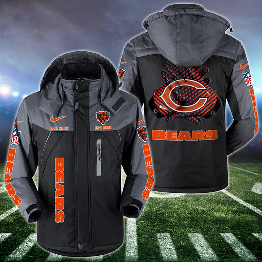 Chicago Bears 2D Windbreaker Hooded Jacket Custom Name, Sport Jacket For Fan ETRG-10033833