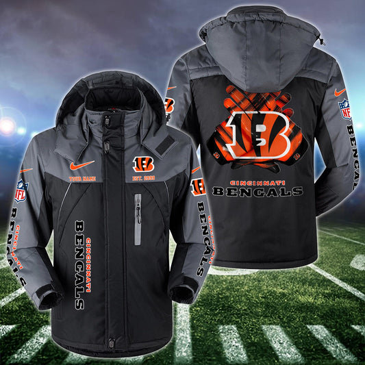 Cincinnati Bengals 2D Windbreaker Hooded Jacket Custom Name, Sport Jacket For Fan ETRG-10033833