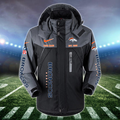 Denver Broncos 2D Windbreaker Hooded Jacket Custom Name, Sport Jacket For Fan ETRG-10033833