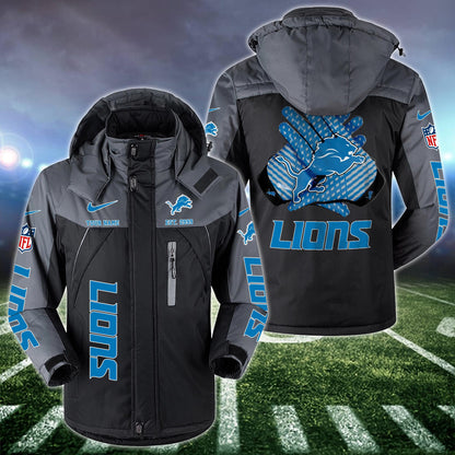 Detroit Lions 2D Windbreaker Hooded Jacket Custom Name, Sport Jacket For Fan ETRG-10033833