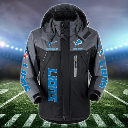 Detroit Lions 2D Windbreaker Hooded Jacket Custom Name, Sport Jacket For Fan ETRG-10033833