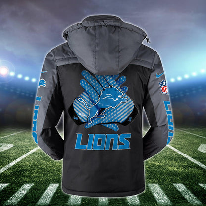 Detroit Lions 2D Windbreaker Hooded Jacket Custom Name, Sport Jacket For Fan ETRG-10033833