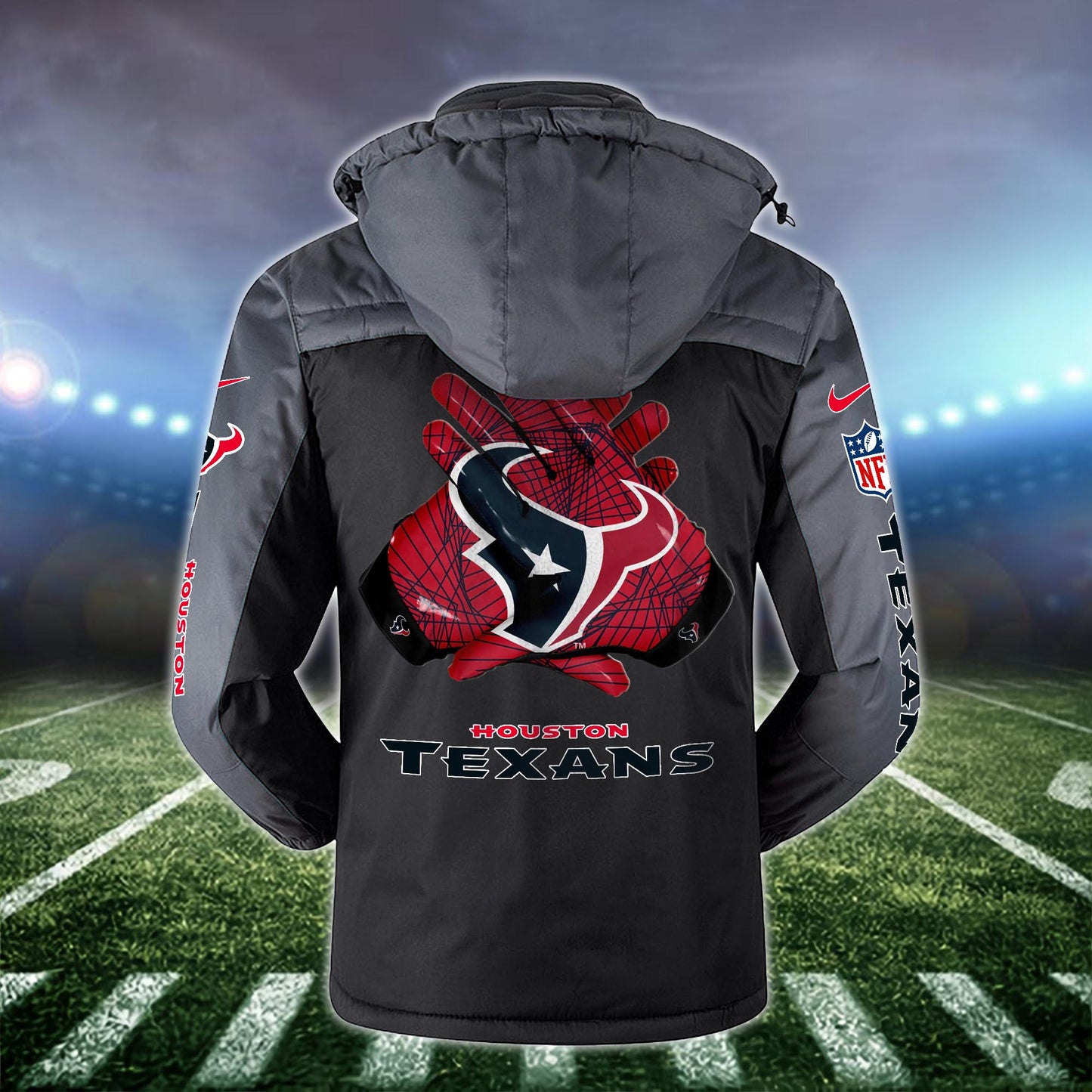 Houston Texans 2D Windbreaker Hooded Jacket Custom Name, Sport Jacket For Fan ETRG-10033833