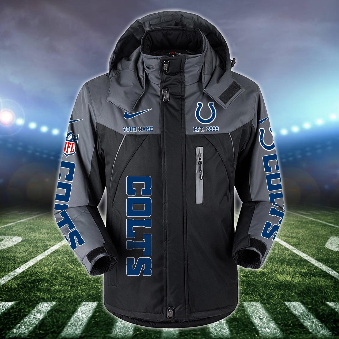 Indianapolis Colts 2D Windbreaker Hooded Jacket Custom Name, Sport Jacket For Fan ETRG-10033833