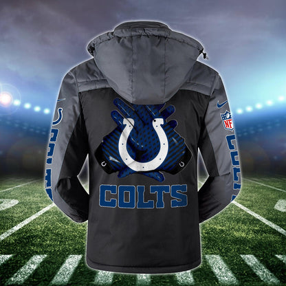 Indianapolis Colts 2D Windbreaker Hooded Jacket Custom Name, Sport Jacket For Fan ETRG-10033833