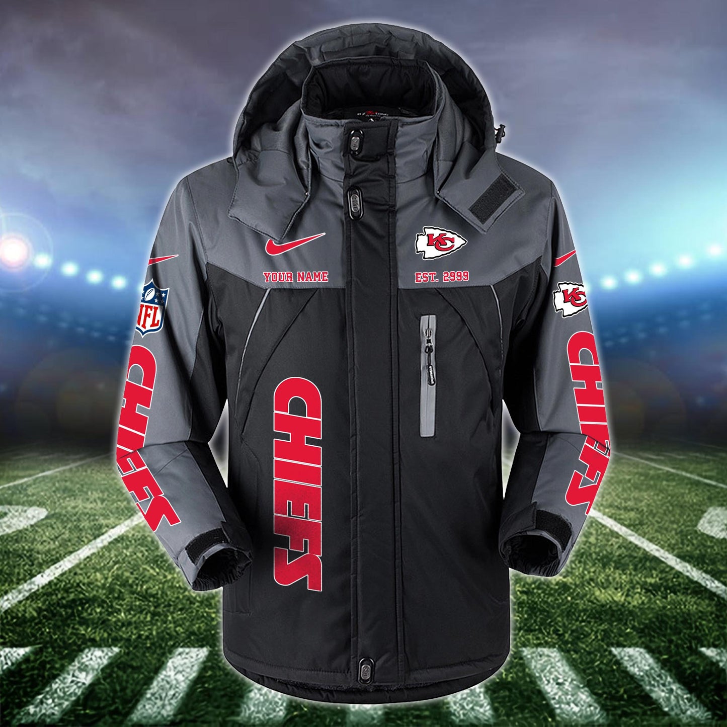 Kansas City Chiefs 2D Windbreaker Hooded Jacket Custom Name, Sport Jacket For Fan ETRG-10033833