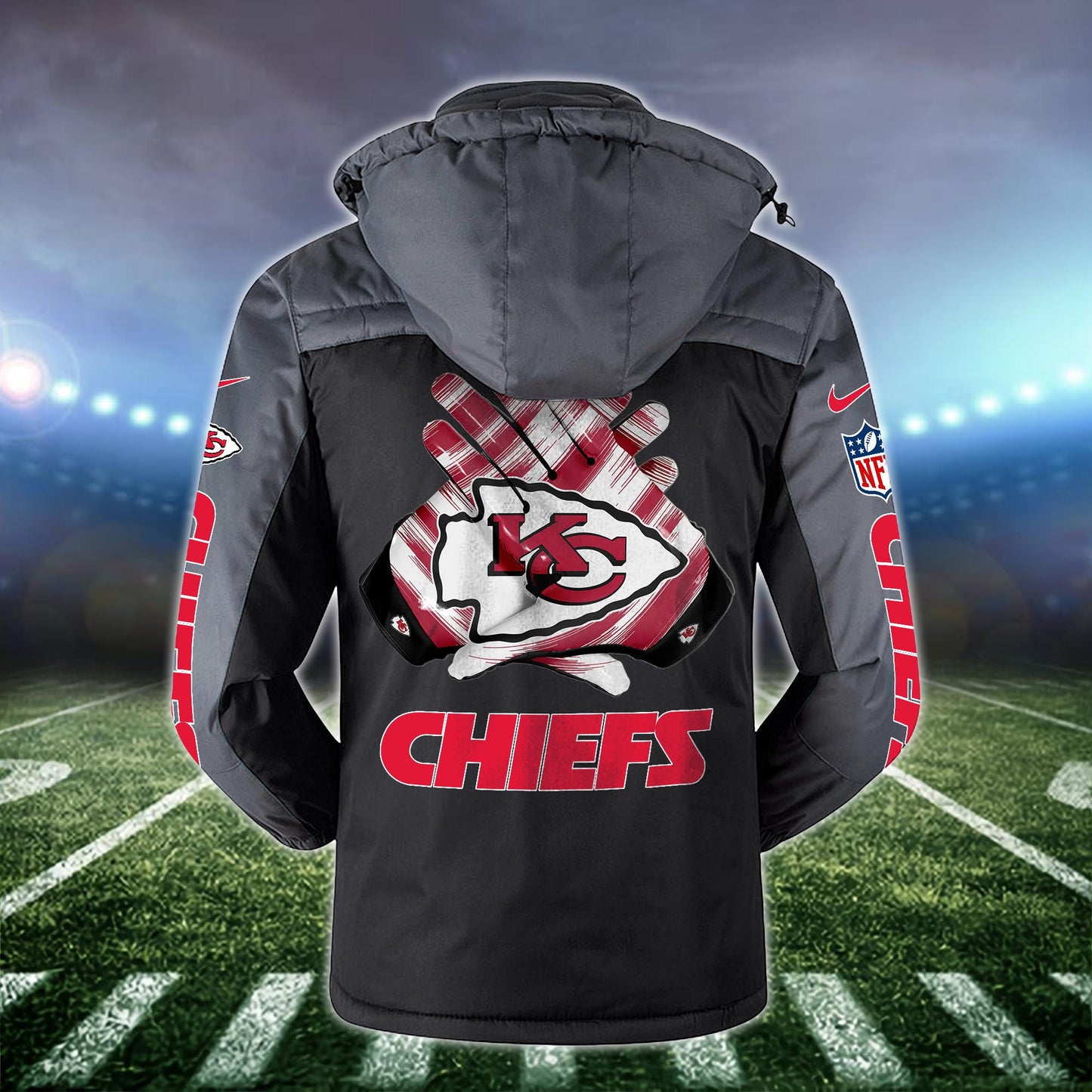 Kansas City Chiefs 2D Windbreaker Hooded Jacket Custom Name, Sport Jacket For Fan ETRG-10033833