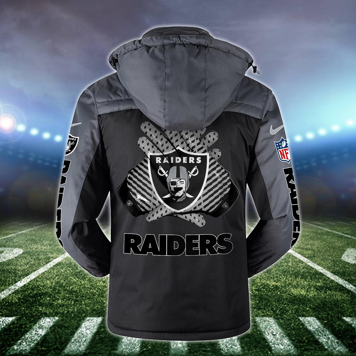 Las Vegas Raiders 2D Windbreaker Hooded Jacket Custom Name, Sport Jacket For Fan ETRG-10033833