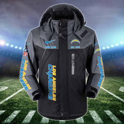 Los Angeles Chargers 2D Windbreaker Hooded Jacket Custom Name, Sport Jacket For Fan ETRG-10033833