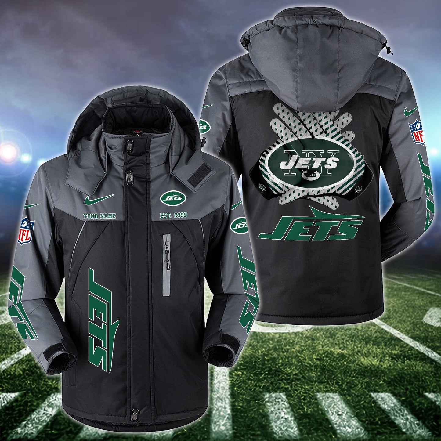New York Jets 2D Windbreaker Hooded Jacket Custom Name, Sport Jacket For Fan ETRG-10033833