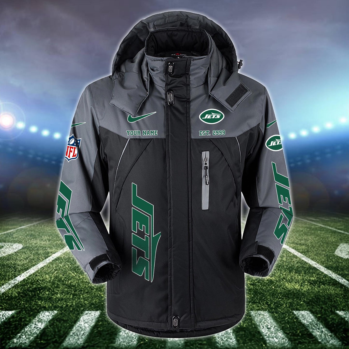 New York Jets 2D Windbreaker Hooded Jacket Custom Name, Sport Jacket For Fan ETRG-10033833