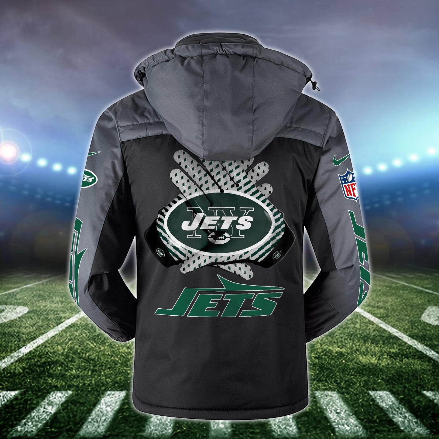 New York Jets 2D Windbreaker Hooded Jacket Custom Name, Sport Jacket For Fan ETRG-10033833