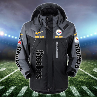 Pittsburgh Steelers 2D Windbreaker Hooded Jacket Custom Name, Sport Jacket For Fan ETRG-10033833