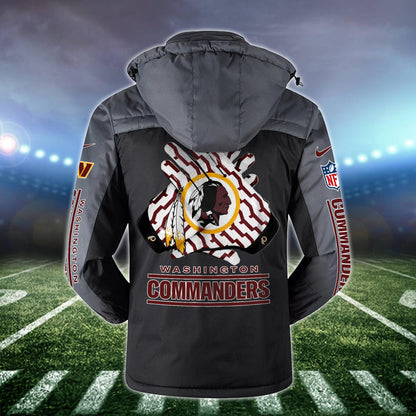 Washington Commanders 2D Windbreaker Hooded Jacket Custom Name, Sport Jacket For Fan ETRG-10033833