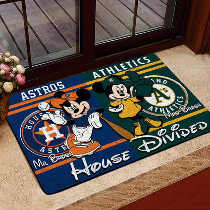 House Divided Custom Name And Any Teams Doormat, Home Decorations ETRG-41665
