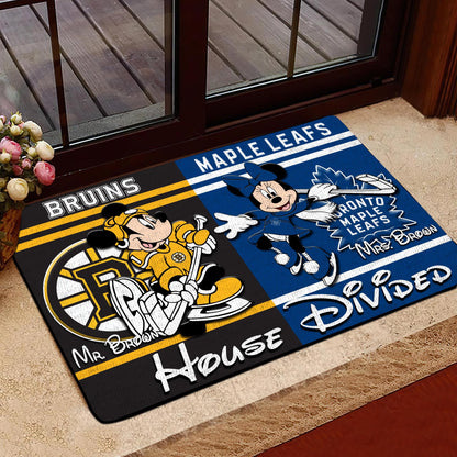 House Divided Custom Name And Any Teams Doormat, Home Decorations ETRG-41665