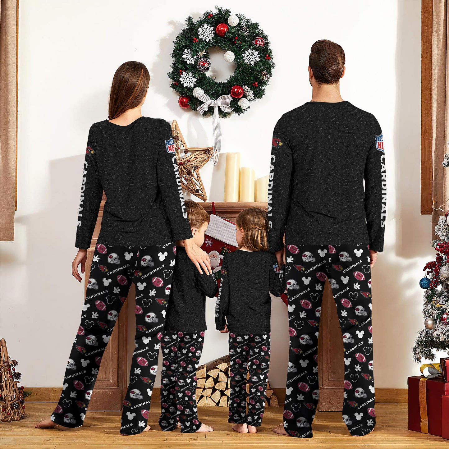 Arizona Cardinals Sport And Disney Pajamas Custom Set Family Pajamas, Gifts For Fan ETRG-43048