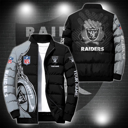 Las Vegas Raiders Puffer Jacket Custom Name, Sport Jacket For Fans ETRG-44921