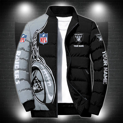 Las Vegas Raiders Puffer Jacket Custom Name, Sport Jacket For Fans ETRG-44921