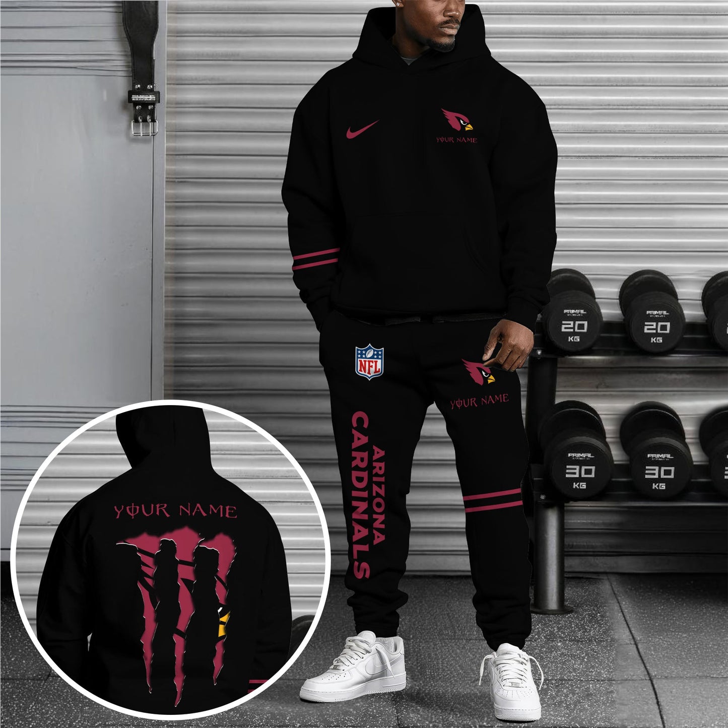 Arizona Cardinals Combo Custom Hoodie And Sweatpants, Gift For Sport Fans ETRG-62589