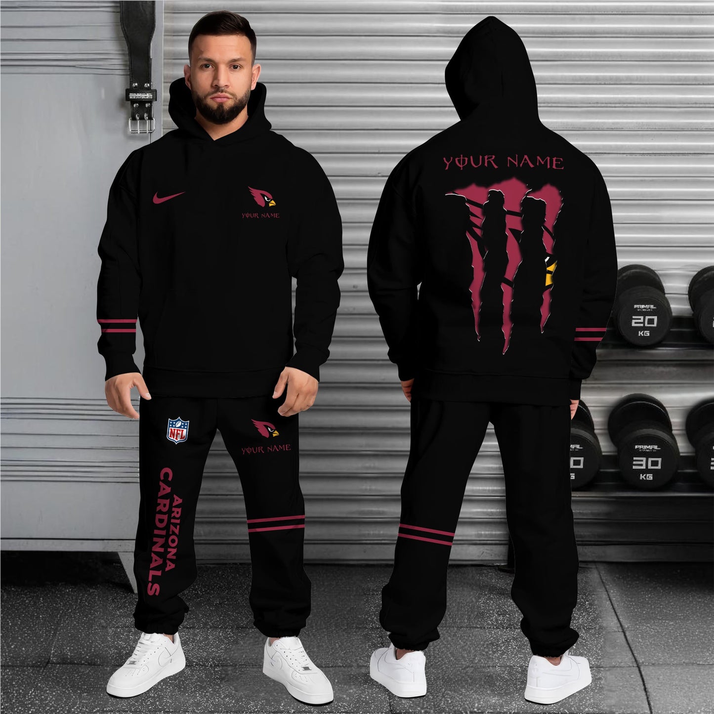 Arizona Cardinals Combo Custom Hoodie And Sweatpants, Gift For Sport Fans ETRG-62589