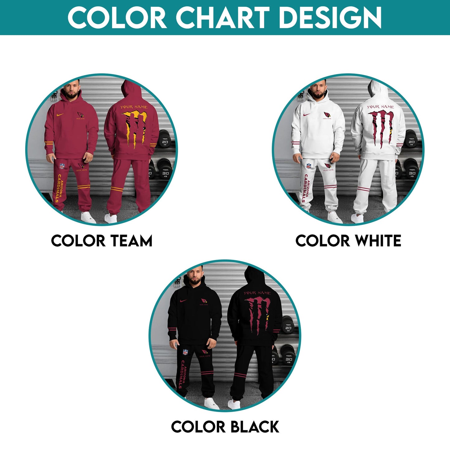 Arizona Cardinals Combo Custom Hoodie And Sweatpants, Gift For Sport Fans ETRG-62589