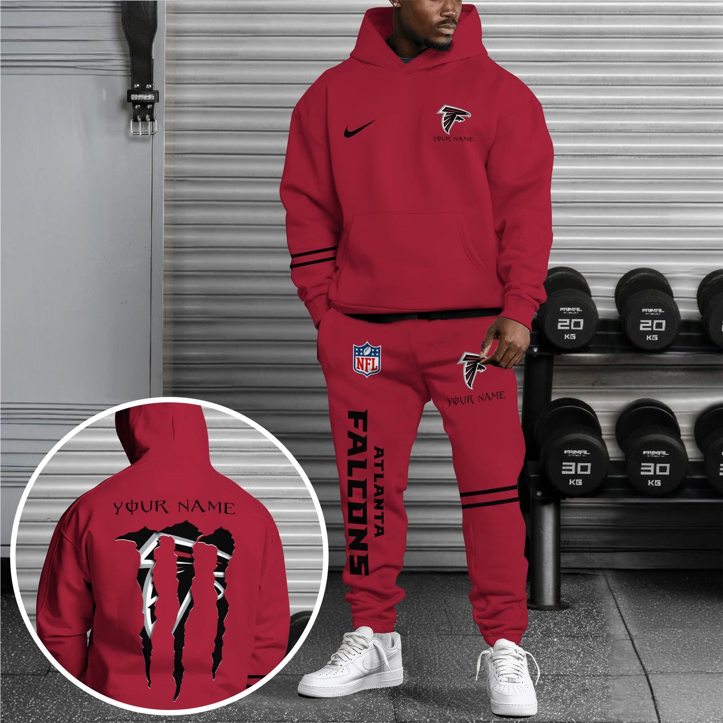 Atlanta Falcons Combo Custom Hoodie And Sweatpants, Gift For Sport Fans ETRG-62589