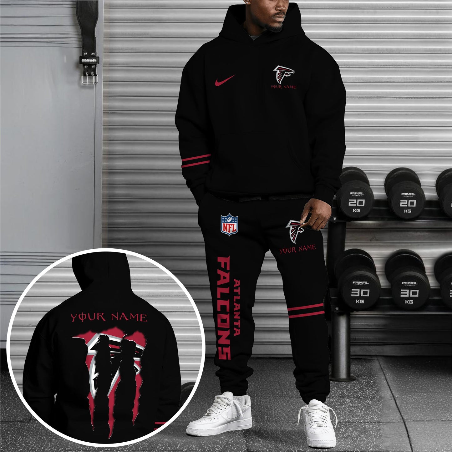 Atlanta Falcons Combo Custom Hoodie And Sweatpants, Gift For Sport Fans ETRG-62589