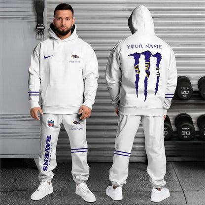 Baltimore Ravens Combo Custom Hoodie And Sweatpants, Gift For Sport Fans ETRG-62589