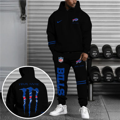 Buffalo Bills Combo Hoodie And Sweatpants Custom Name And Choose Color, Gift For Sport Fans ETRG-62589