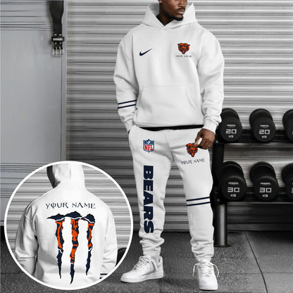 Chicago Bears Combo Hoodie And Sweatpants Custom Name And Choose Color, Gift For Sport Fans ETRG-62589