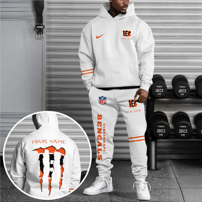 Cincinnati Bengals Combo Custom Hoodie And Sweatpants, Gift For Sport Fans ETRG-62589