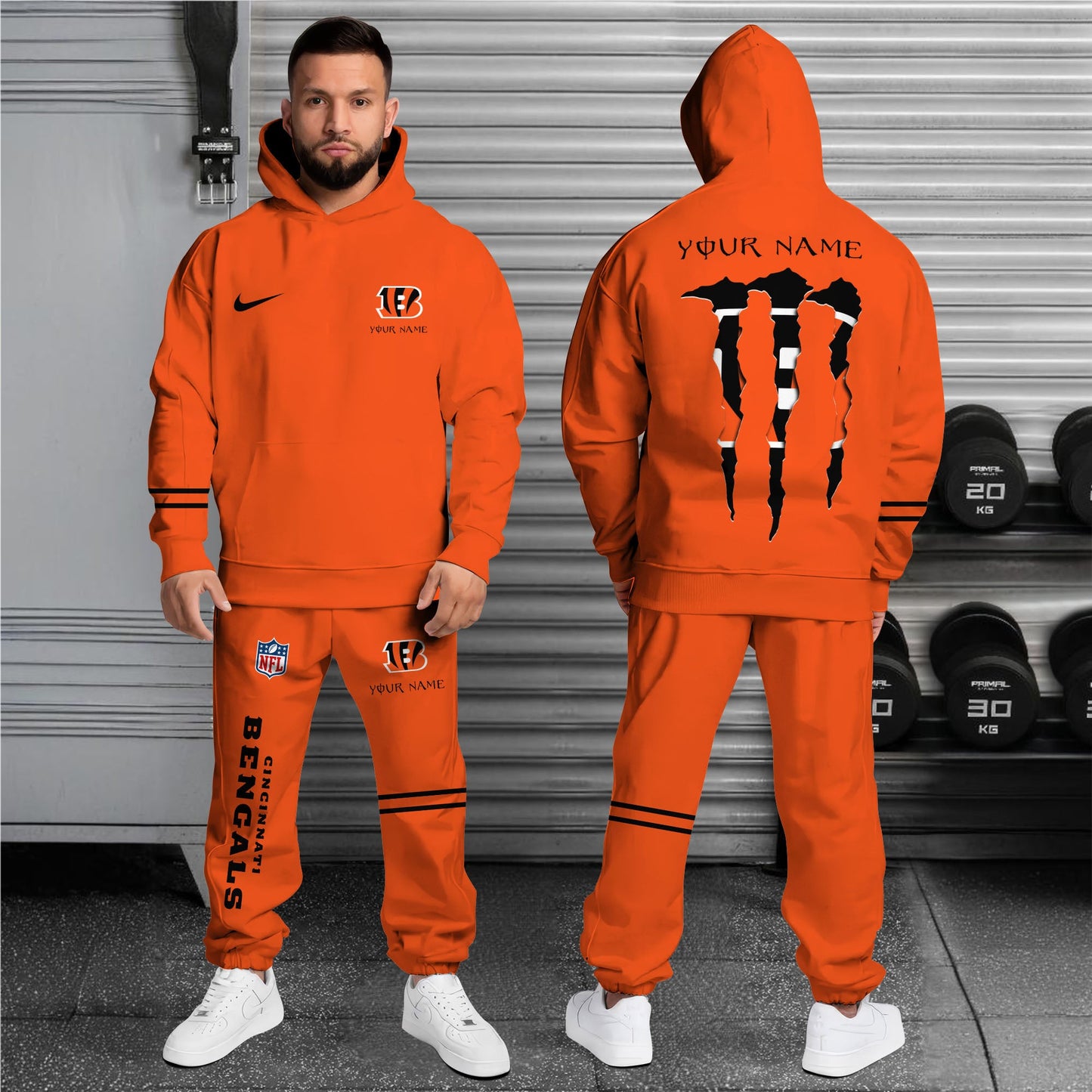 Cincinnati Bengals Combo Custom Hoodie And Sweatpants, Gift For Sport Fans ETRG-62589