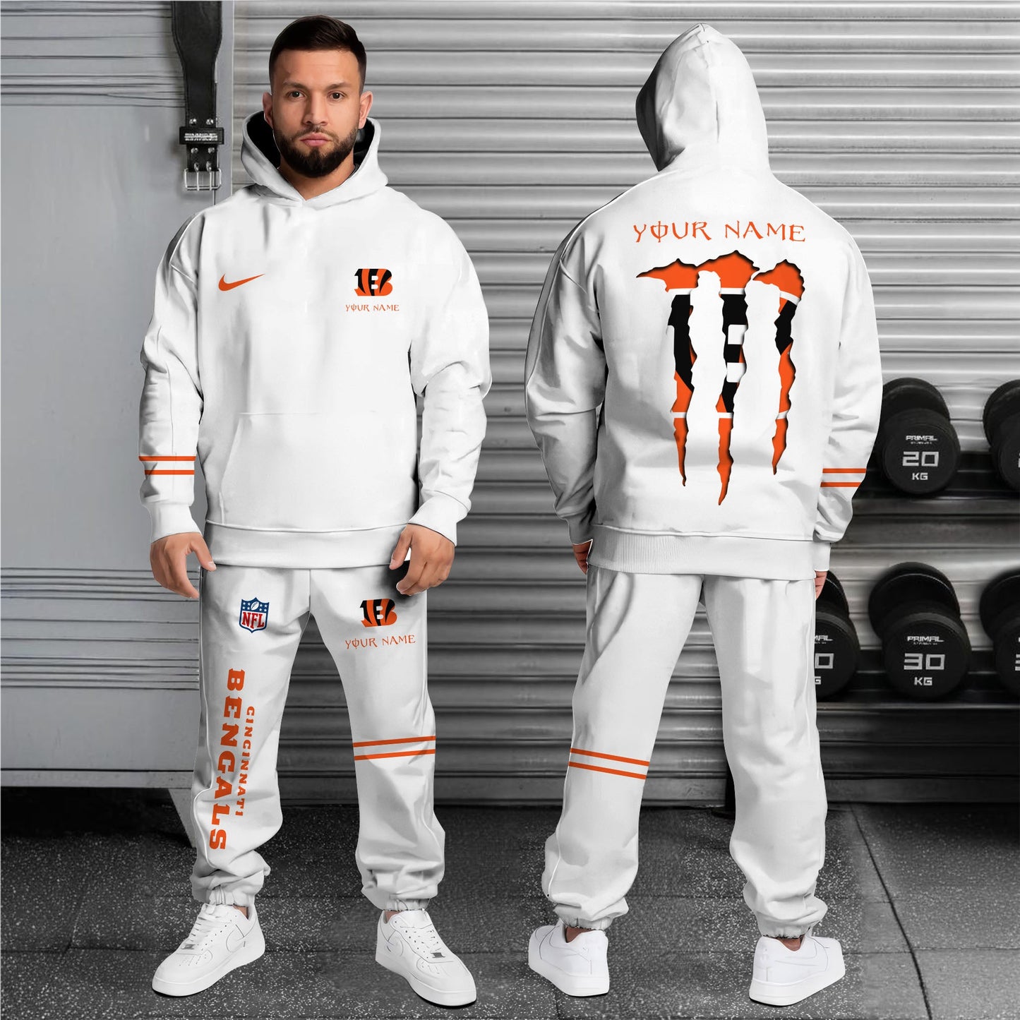 Cincinnati Bengals Combo Custom Hoodie And Sweatpants, Gift For Sport Fans ETRG-62589