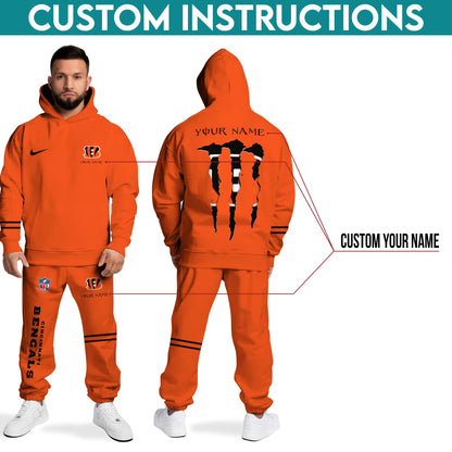 Cincinnati Bengals Combo Custom Hoodie And Sweatpants, Gift For Sport Fans ETRG-62589