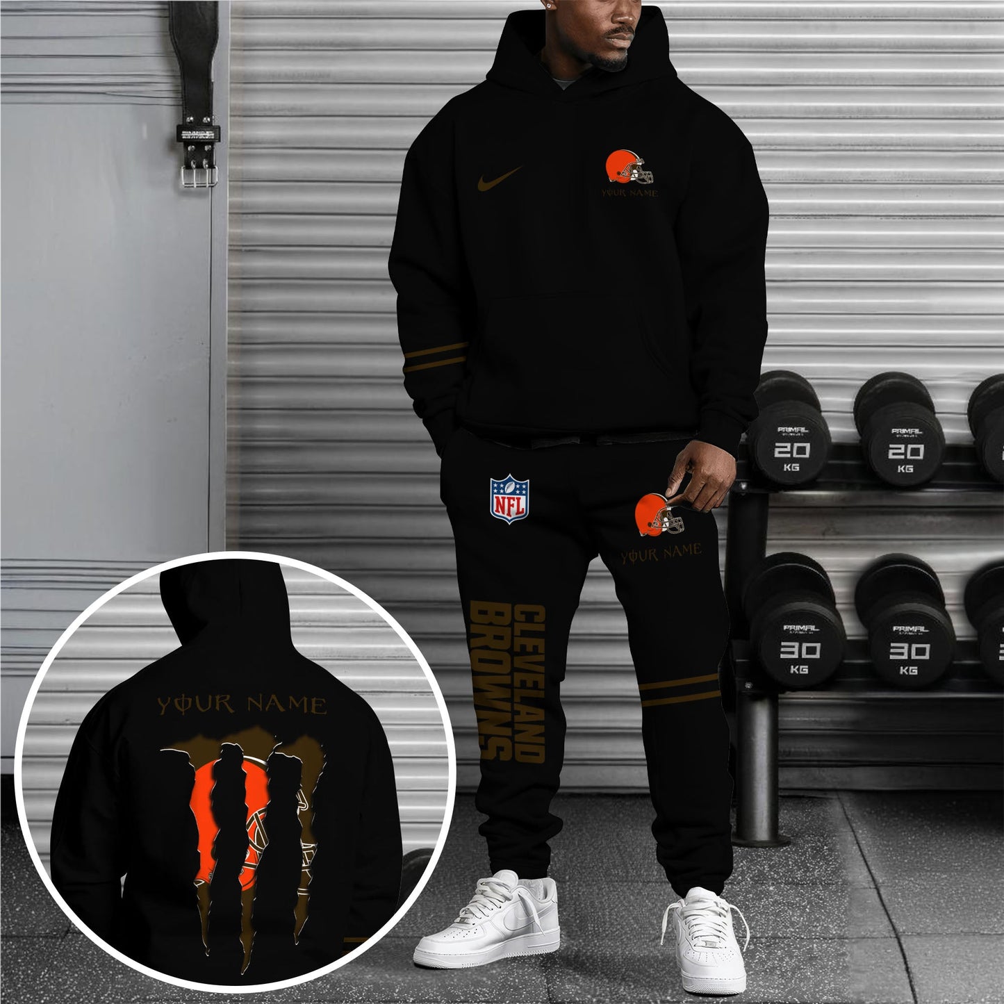 Cleveland Browns Combo Custom Hoodie And Sweatpants, Gift For Sport Fans ETRG-62589