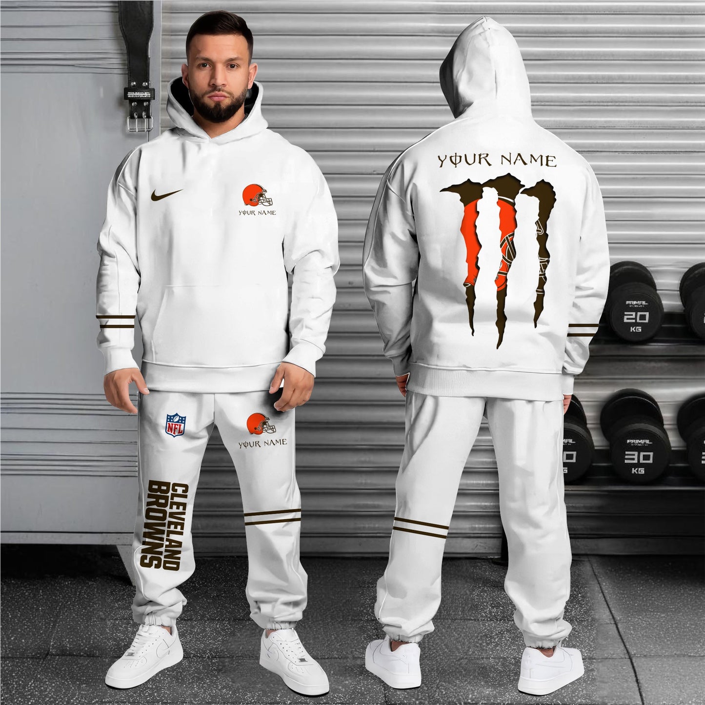 Cleveland Browns Combo Custom Hoodie And Sweatpants, Gift For Sport Fans ETRG-62589