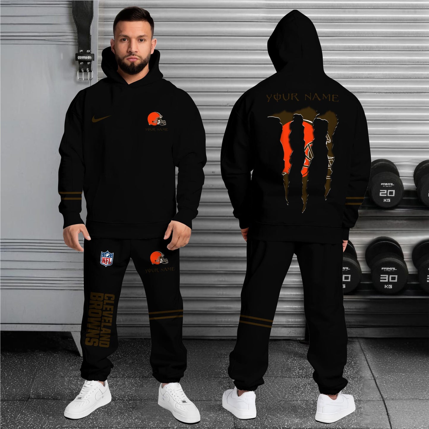 Cleveland Browns Combo Custom Hoodie And Sweatpants, Gift For Sport Fans ETRG-62589
