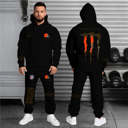 Cleveland Browns Combo Custom Hoodie And Sweatpants, Gift For Sport Fans ETRG-62589