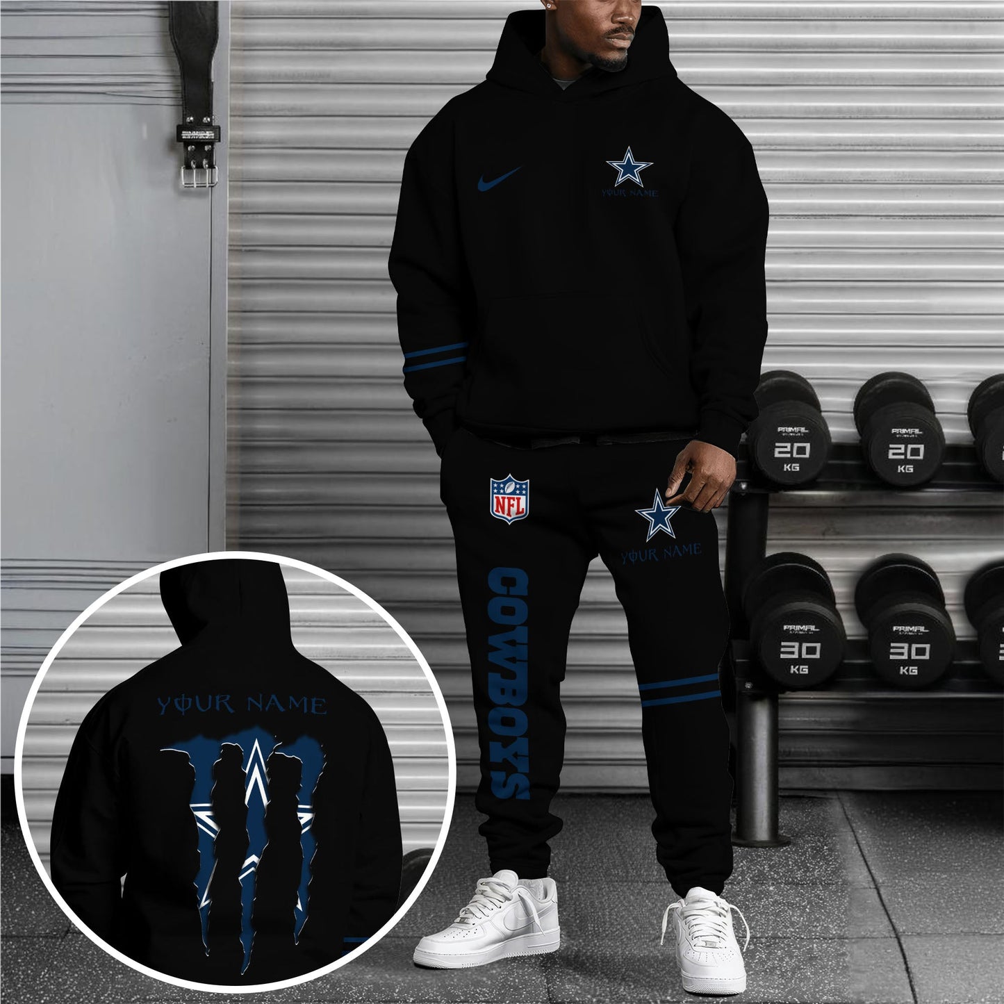 1 Best Selling Dallas Cowboys Combo Custom Hoodie And Sweatpants, Gift For Sport Fans ETRG-62589