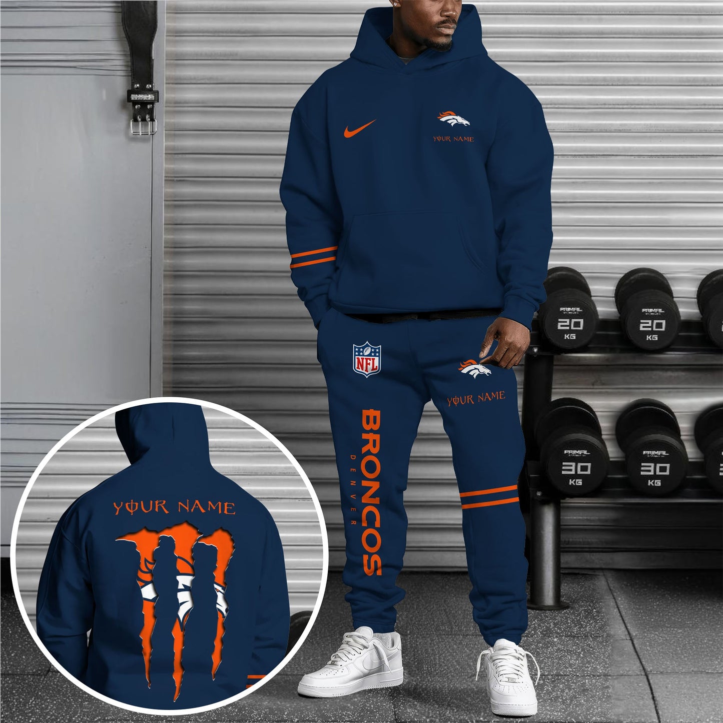Denver Broncos Combo Custom Hoodie And Sweatpants, Gift For Sport Fans ETRG-62589