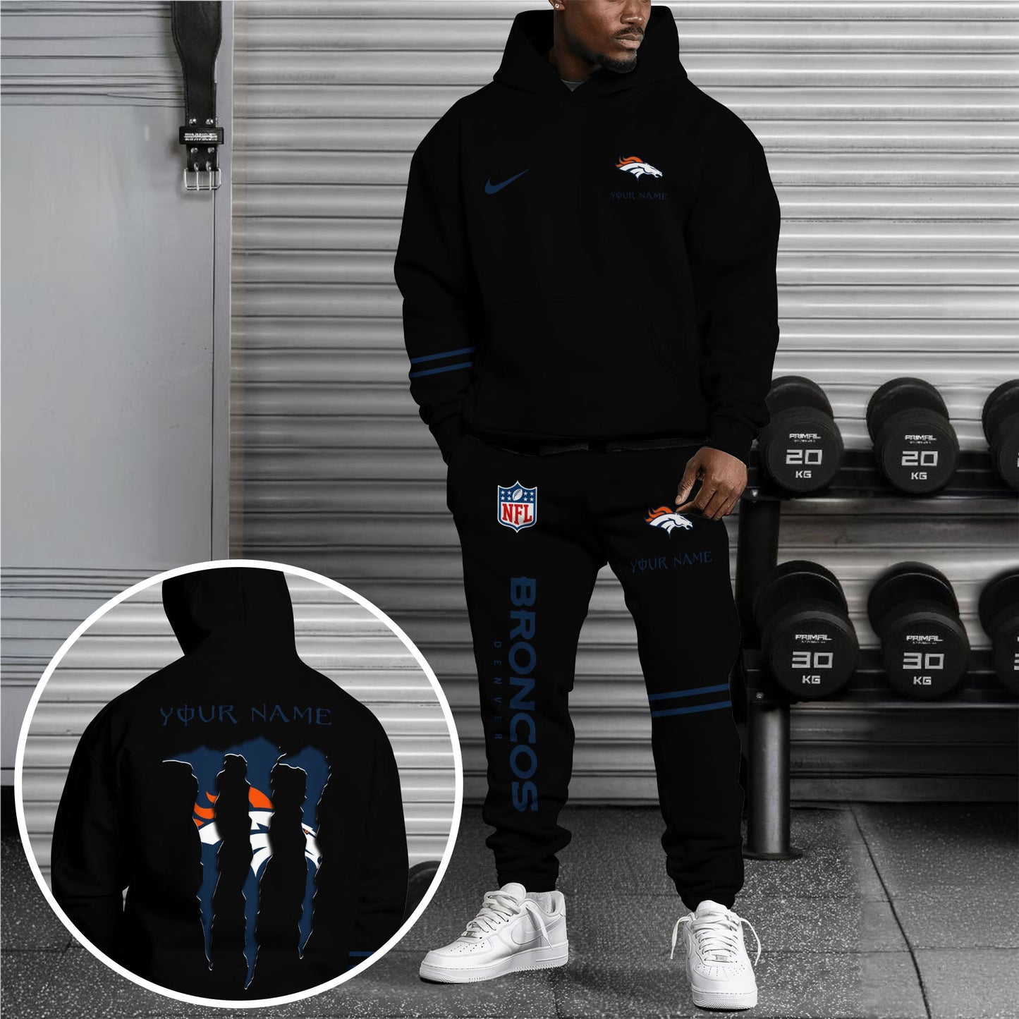 Denver Broncos Combo Custom Hoodie And Sweatpants, Gift For Sport Fans ETRG-62589