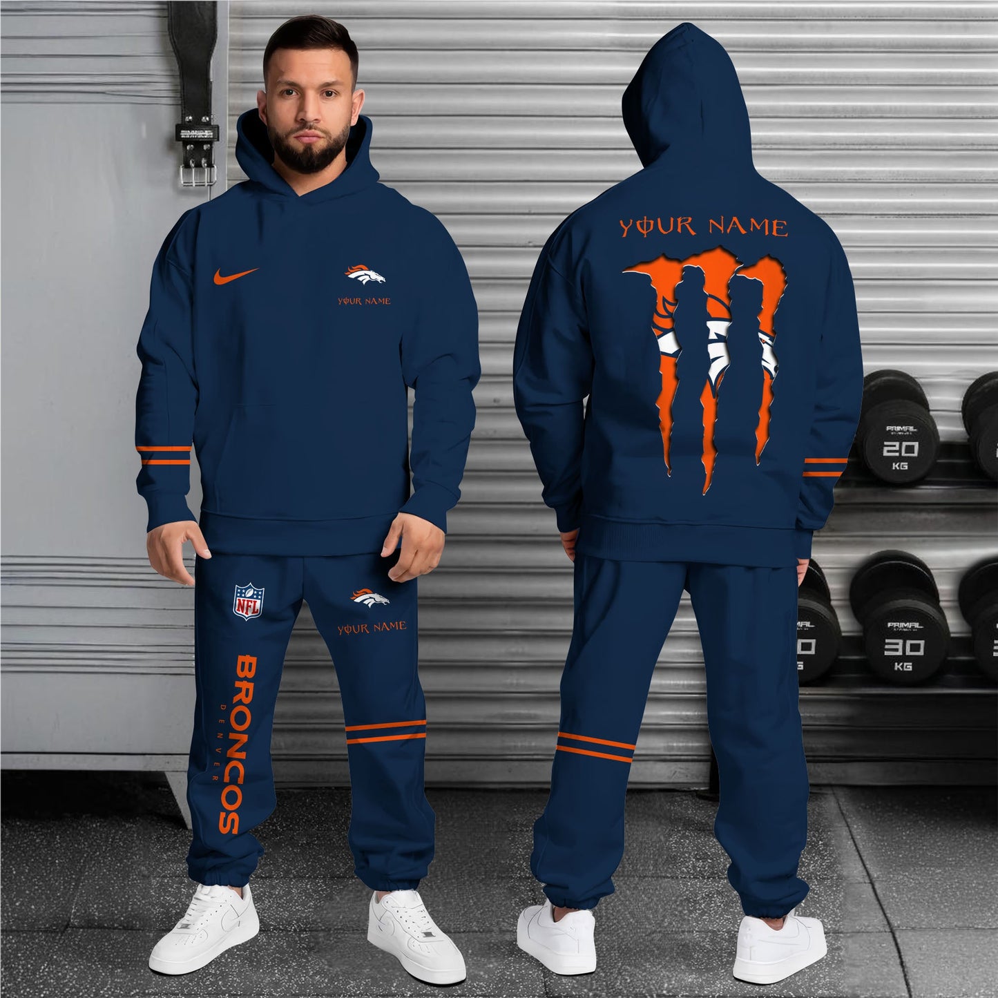 Denver Broncos Combo Custom Hoodie And Sweatpants, Gift For Sport Fans ETRG-62589